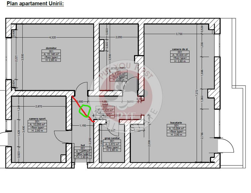 Bd Unirii | Apartament 3 camere | decomandat | 72mp | B10620